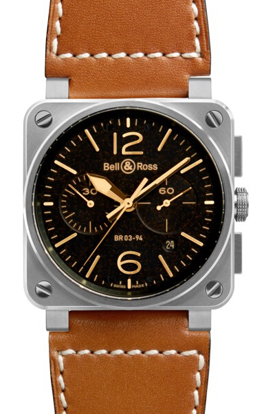 Bell & Ross Aviation BR 03-94 Golden Heritage Steel BR0394-ST-G-HE/SCA replica watch